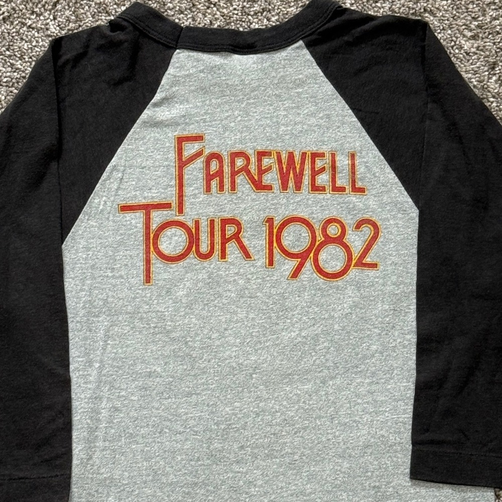 Vintage 1982 The Doobie Brothers Farewell Tour Baseball Tee Gray Black Mens M - Picture 5 of 6